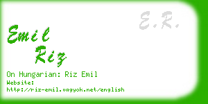 emil riz business card